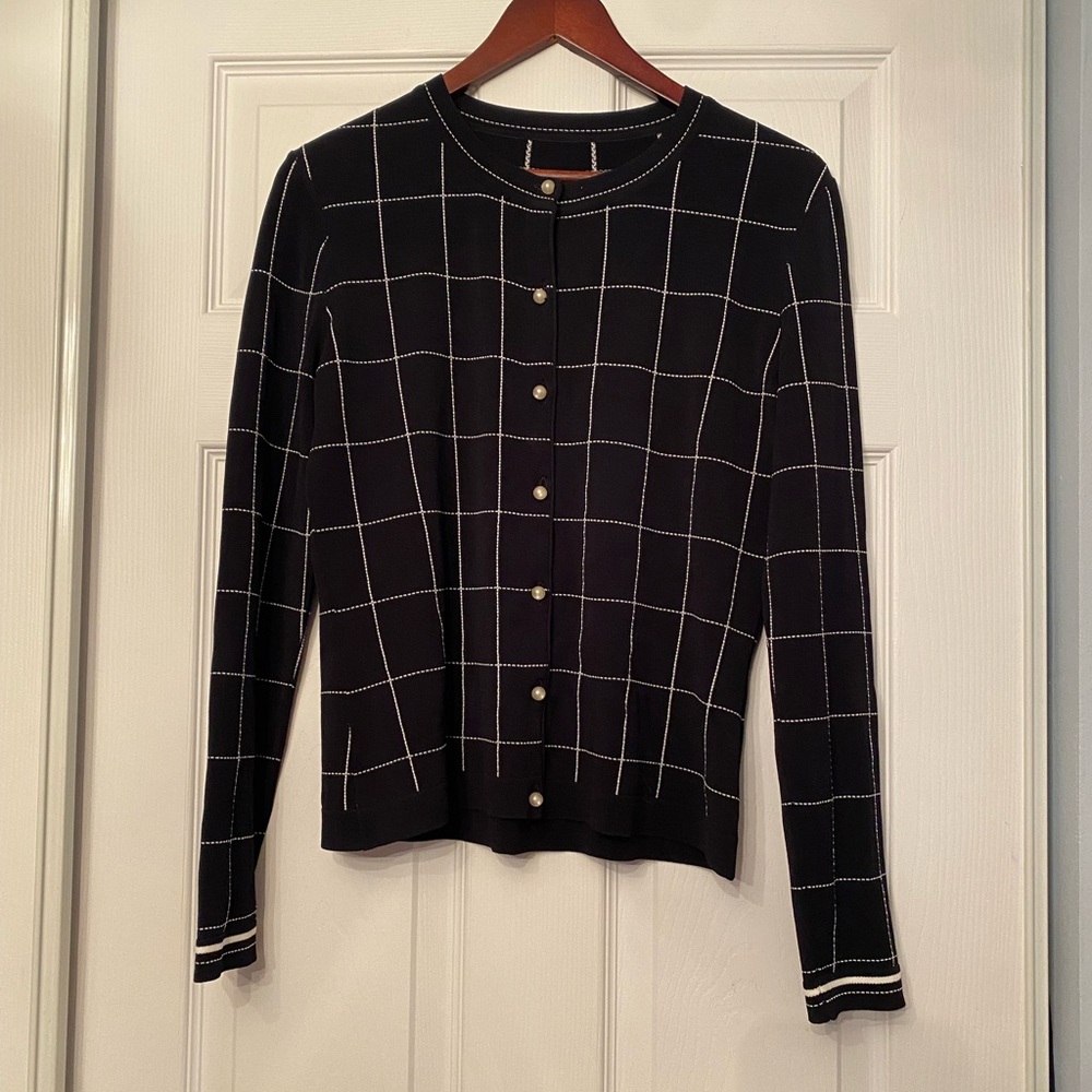 Marc Cain Black Checkered Women's Cardigan